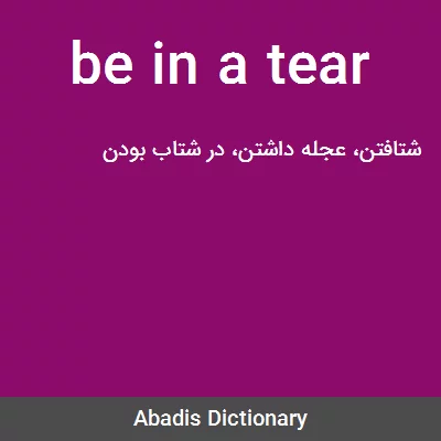 معنی be in a tear